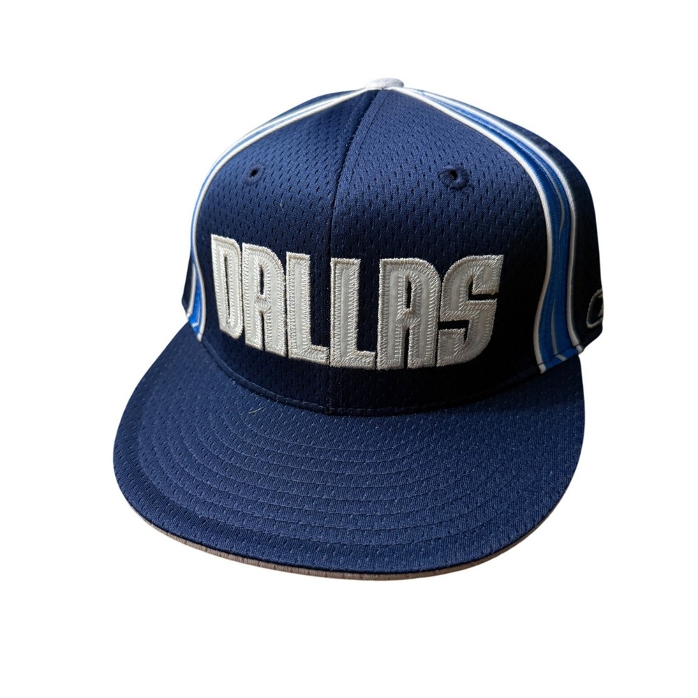 NBA‎ Dallas Mavericks Fitted Hat Mens 7 Navy Blue Swingman Jersey Hook Mesh Cap